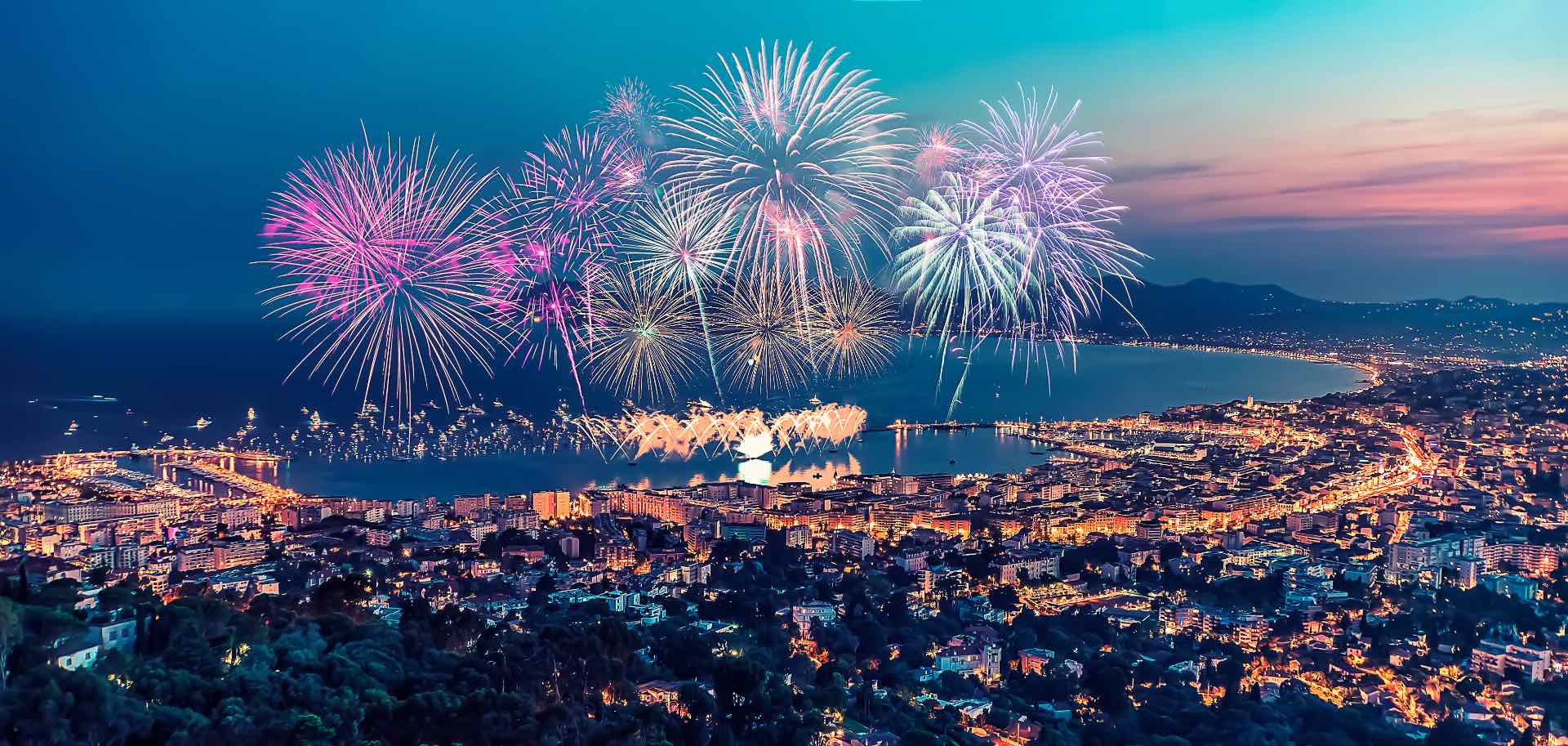fyrværkeri festival i Cannes