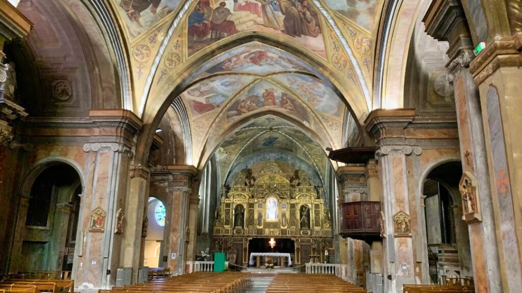 Kirkeskibet i klosterkirken i Notre Dane de Cimiez